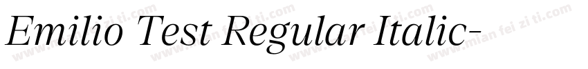 Emilio Test Regular Italic字体转换